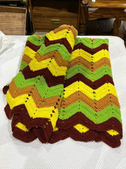 Colourful Handmade Crochet Blanket