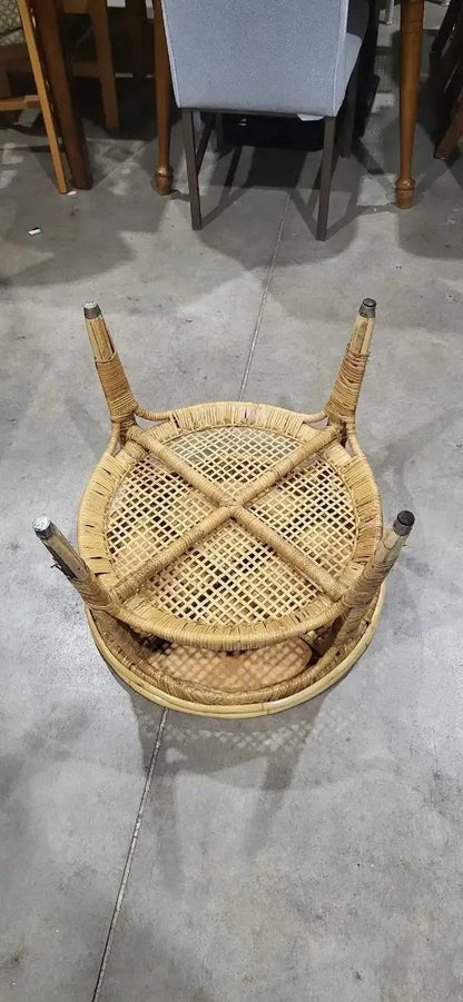 Rattan Side Table 23"
