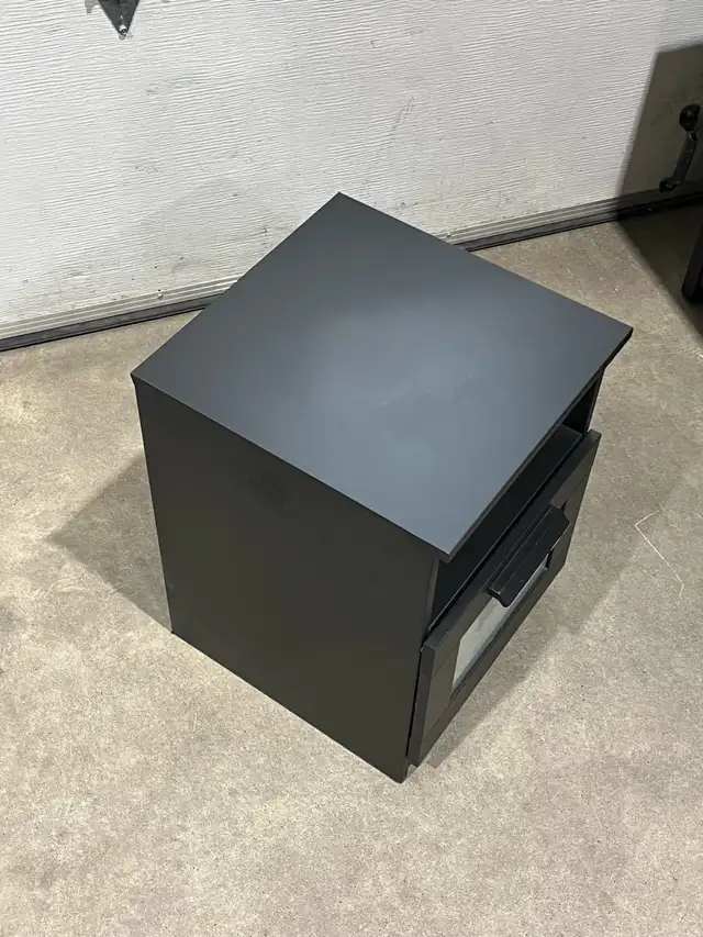 Black IKEA Nightstand with One Drawer