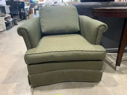 Armchair Green Diamond Pattern