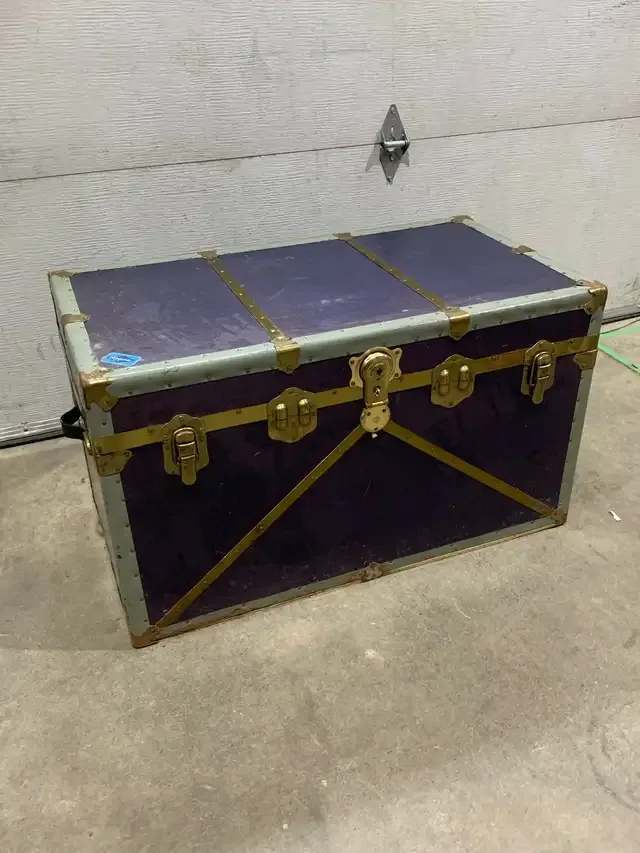 Vintage Purple Storage Trunk