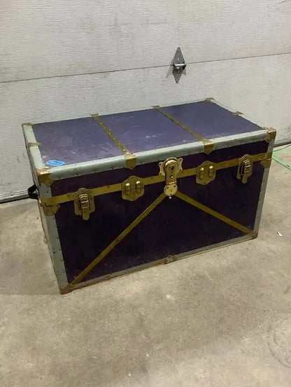 Vintage Purple Storage Trunk