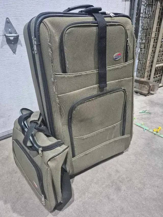 Olive-Green American Tourister Luggage Set