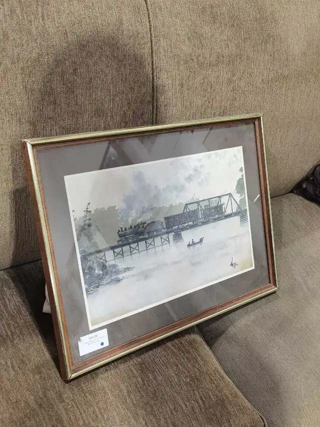 Folkins Steam Train Framed Art Print