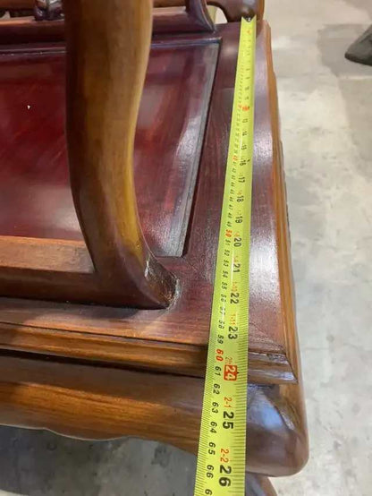 Vintage Chinese Marble Inlay Armchair Set