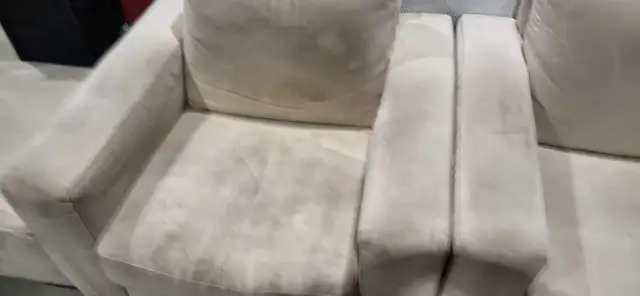 Beige Armchairs with Ottoman - Set of 3