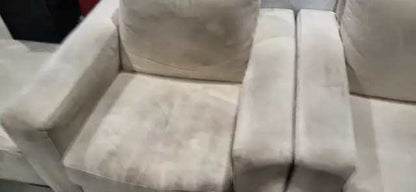 Beige Armchairs with Ottoman - Set of 3