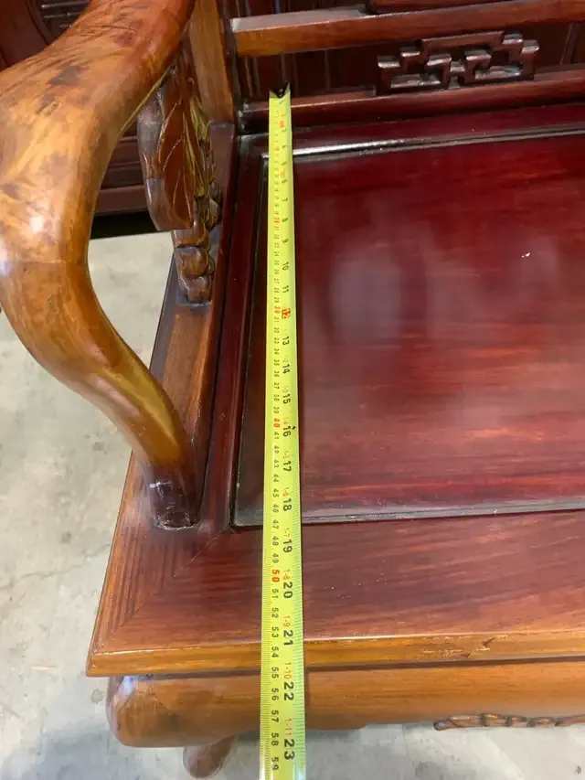Vintage Chinese Marble Inlay Armchair Set