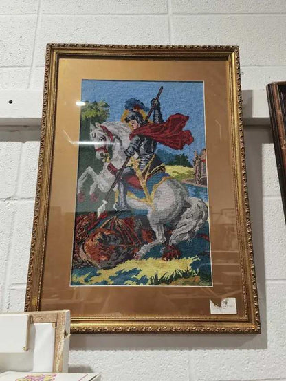 Saint George and the Dragon Needlepoint Art
