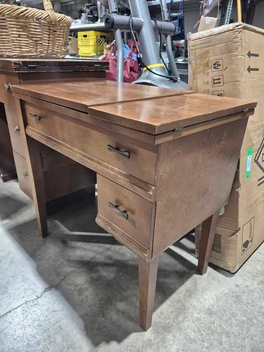 Vintage Sewing Machine Cabinet and Table