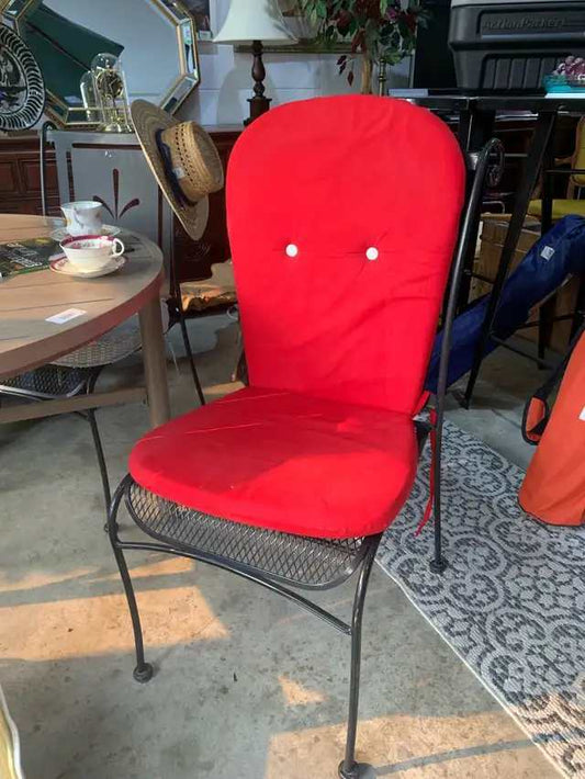 Red soft patio cushions (set of 8)