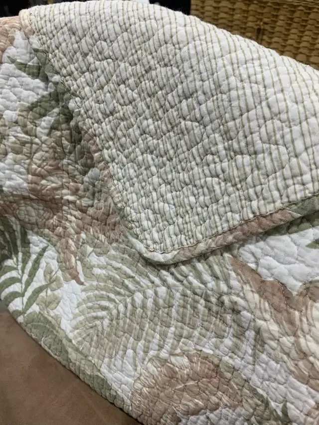 Floral Quilted Throw Blanket