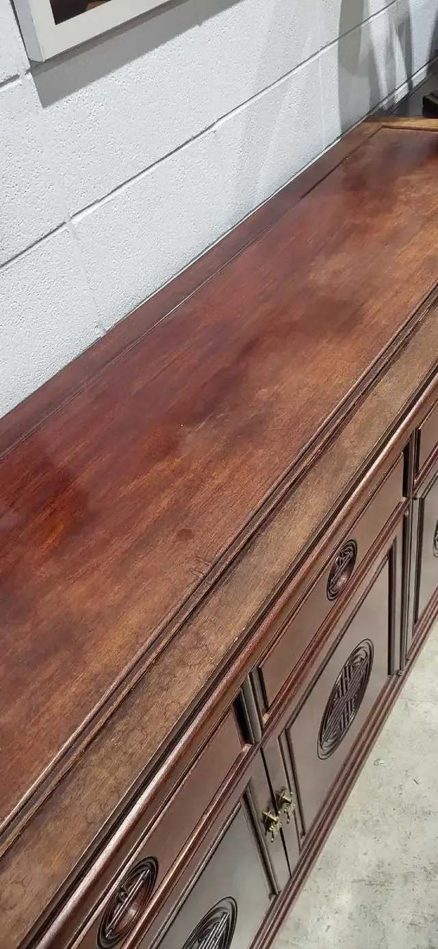 Rosewood Credenza with Shou Longevity Symbol