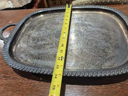 Leonard EP Brass Silver-Plated Serving Tray