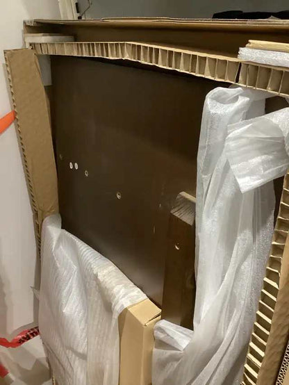 Solid Dark Wood Queen Casper Headboard - NEW IN BOX