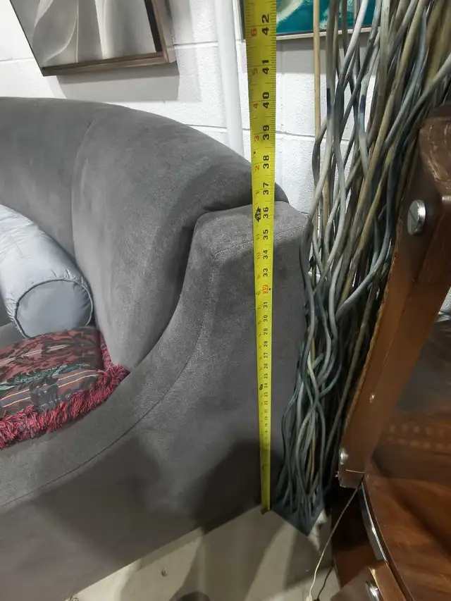 Curved Grey Sofa
