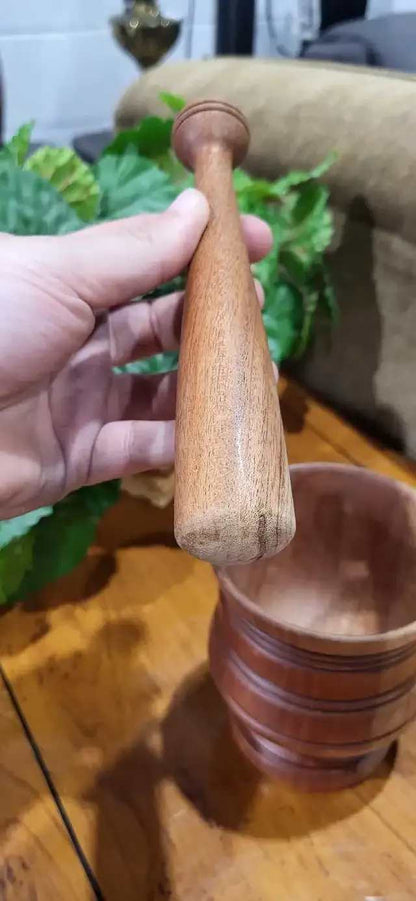 Wooden Mortar and Pestle