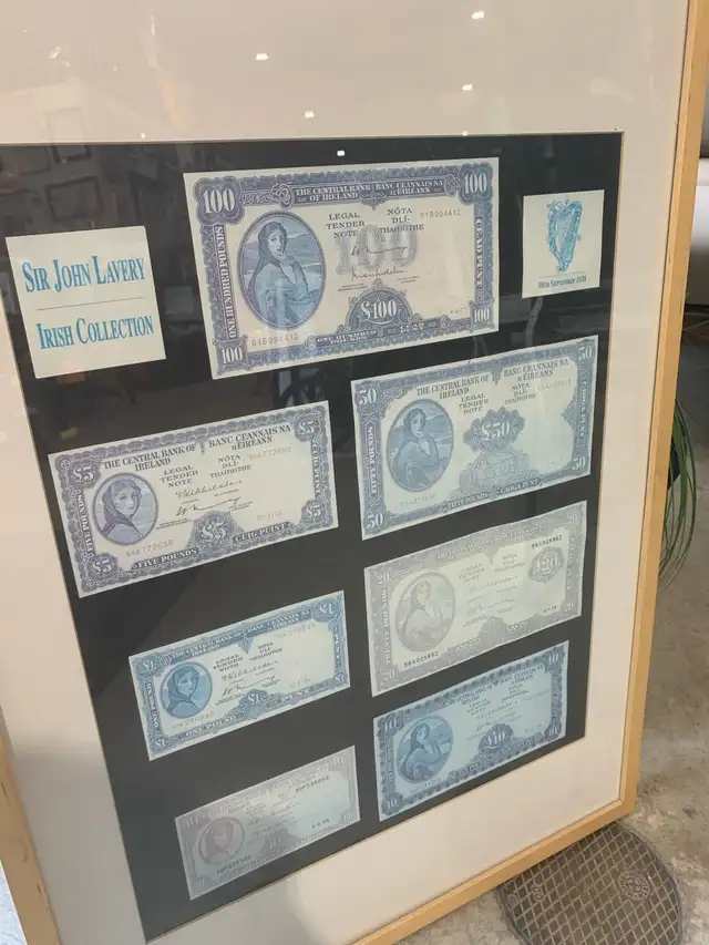 Sir John Lavery Irish Collection Framed Banknote Display