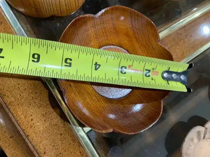Wooden Flower Shaped Bowls - Set of 11
