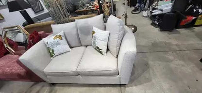 Modern Grey Loveseat Cream - Stylus custom Furniture