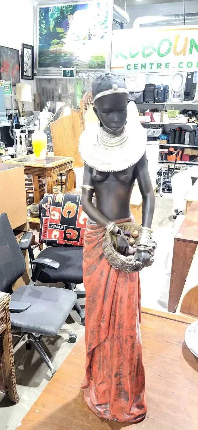 Decorative African Woman Figurine 77cm