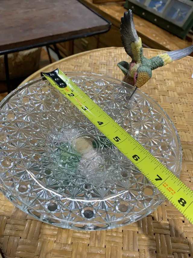 Hummingbird Decorative Glass Bowl