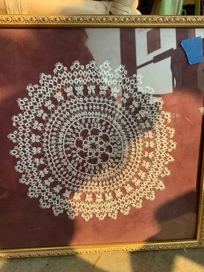 Vintage Framed Lace Art