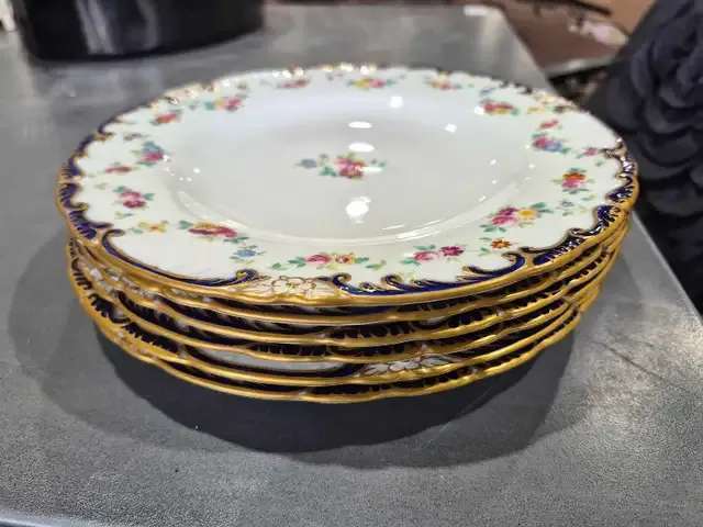 Wedgwood Floral Plates - Set of 9-
