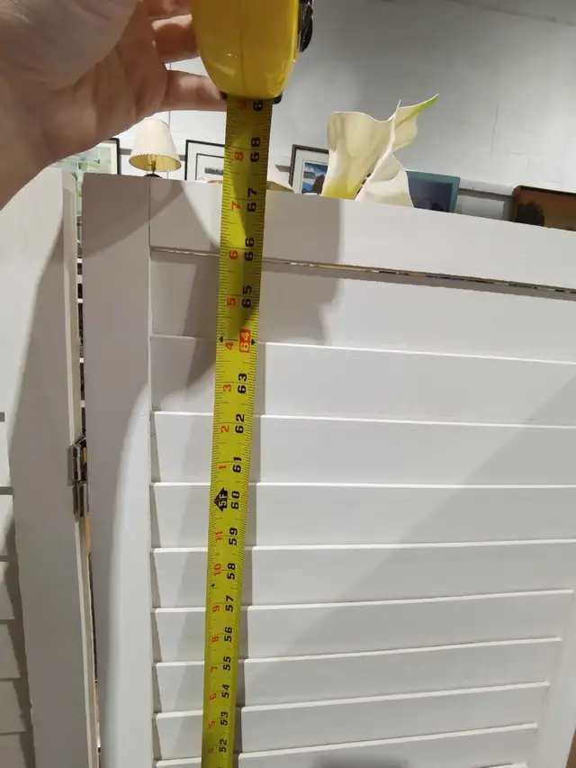 Three-Panel White Room Divider - 3 available