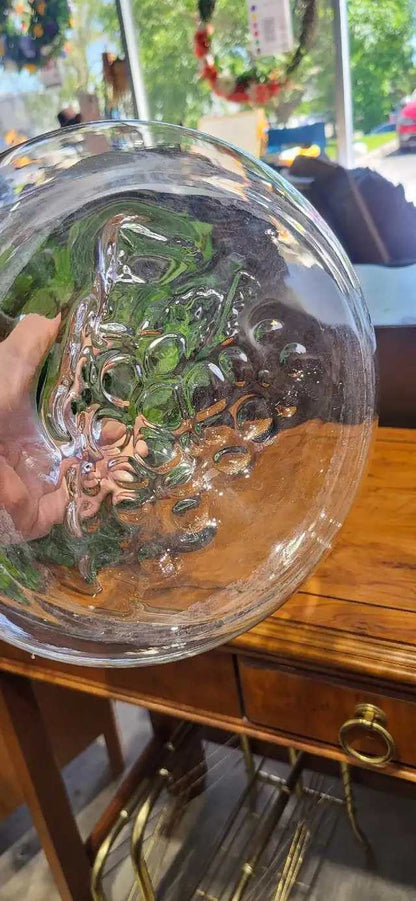 Crystal Wine Decanter with Grape Motif