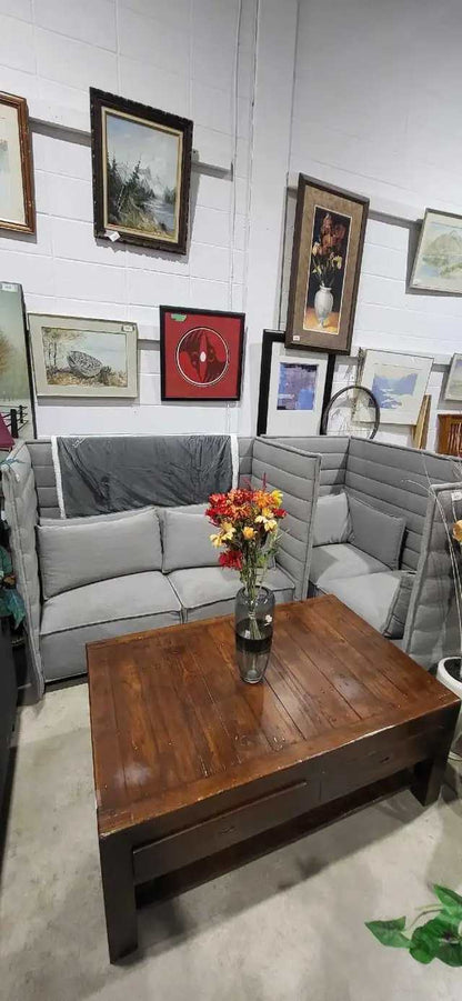 Vitra Grey High-Back Sofa - 2 Available