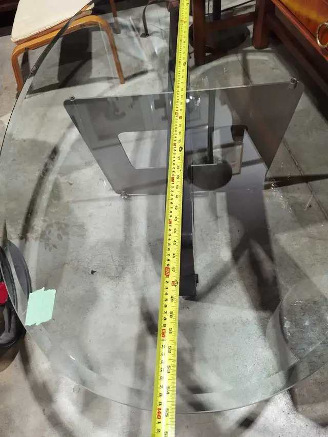 Oval Glass Coffee Table