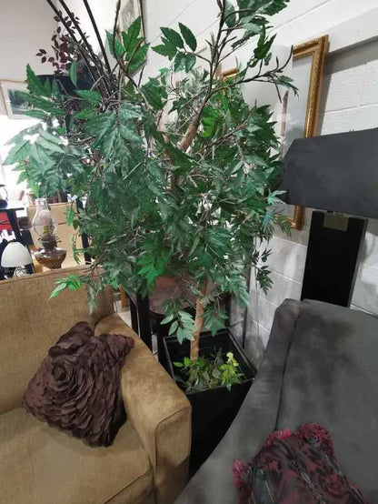 Artificial Faux Tree in Black Planter
