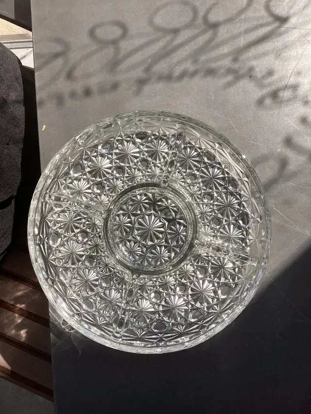 Vintage Crystal Serving Platter