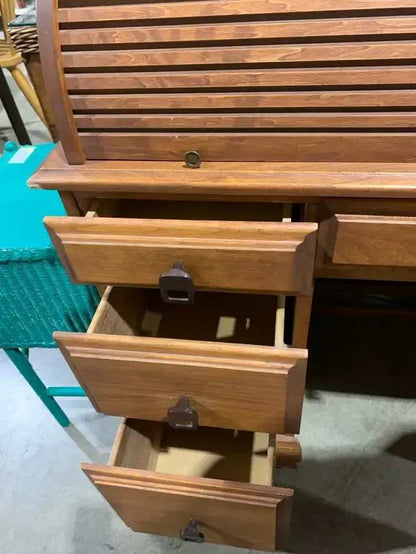 Roll Top Desk with 7 Drawers