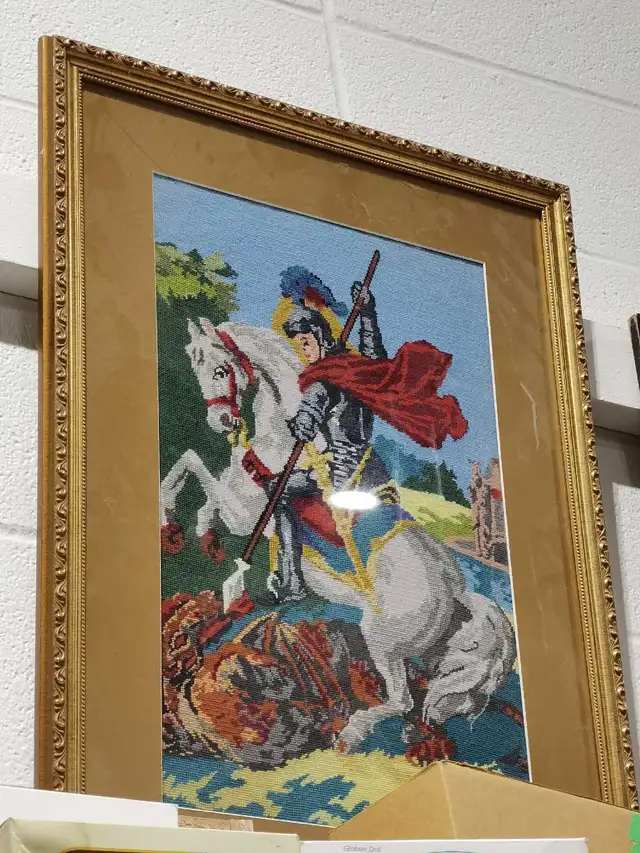 Saint George and the Dragon Needlepoint Art