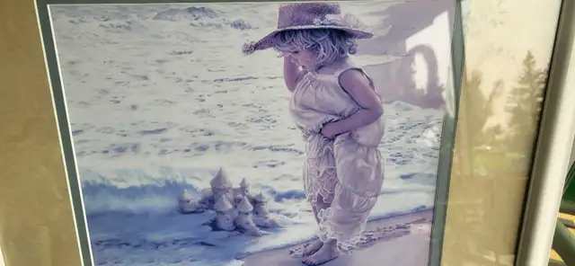 Framed Sandcastle Girl Wall Art