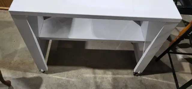 White Metal Rolling Utility Cart