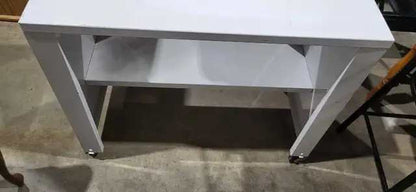 White Metal Rolling Utility Cart