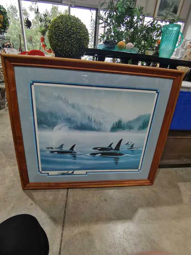 Authentic Wyland Orcas Limited Edition Print 1985