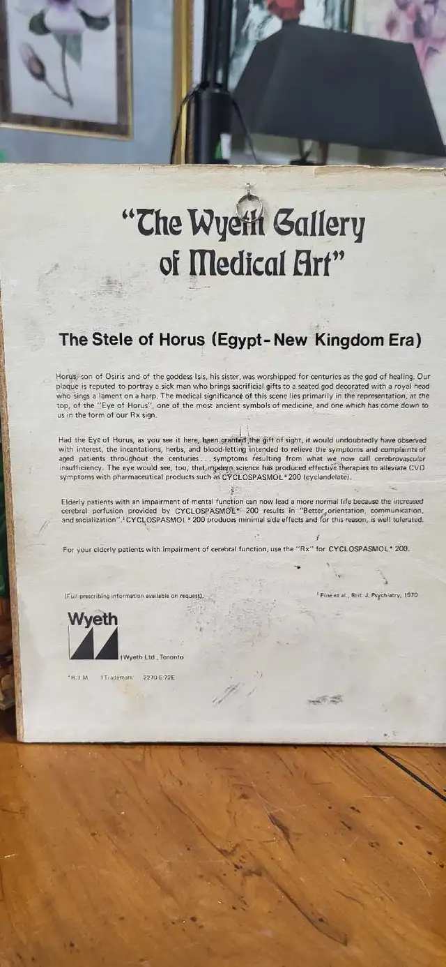 Wyeth Gallery The Stele of Horus Wall Plaque