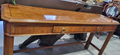 Vintage Oak Drexel Console Table with Drawer