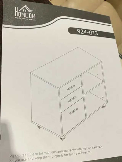 NEW! Homcom Storage Cabinet with Drawers and Shelves - Grey