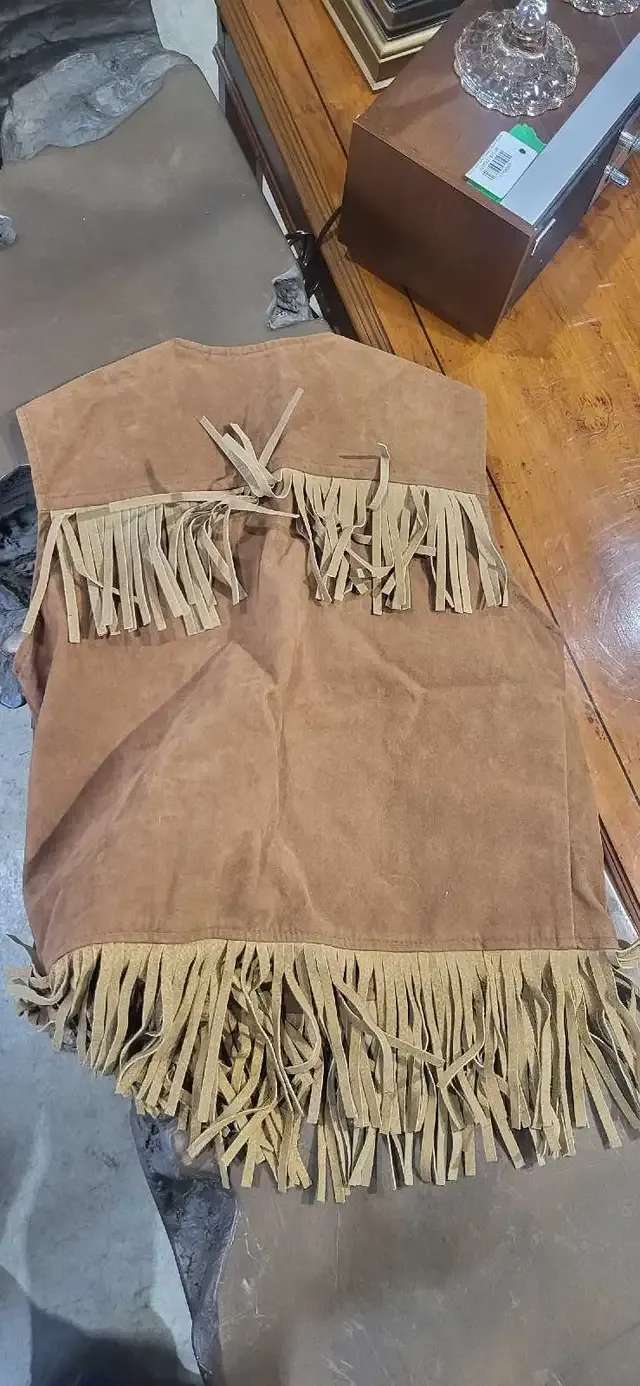 Sears Boys Shop Vintage Fringe Vest size 12