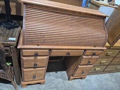Wooden Unique Roll Top Desk