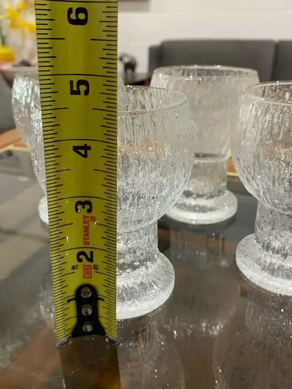 Vintage Textured Glass Goblets