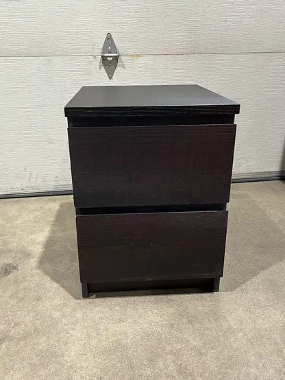 2-Drawer Black IKEA Nightstand