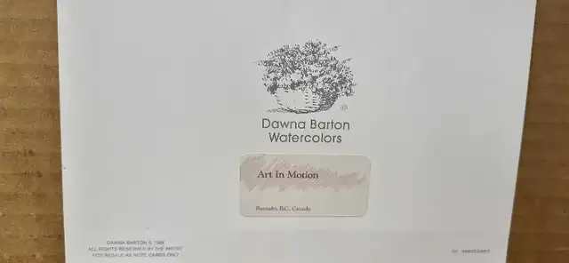 Dawna Barton Watercolor Framed Art 13x11