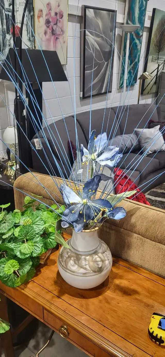 Ceramic Vase with Artificial Floral Arrangement