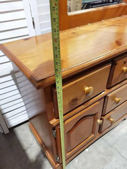 Solid Wood Dresser with Mirror